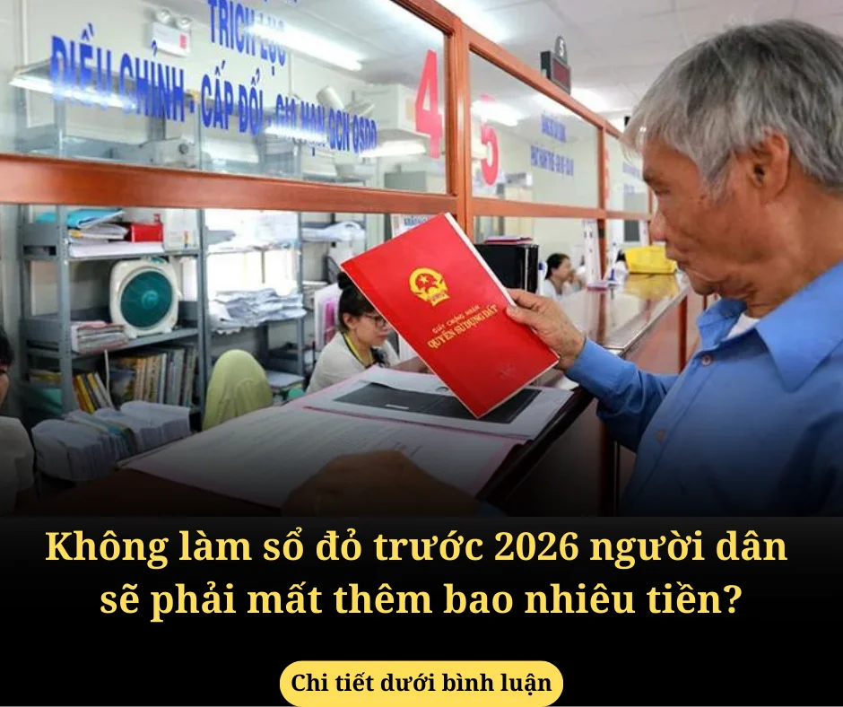 Không làm sổ đỏ trước 2026 người dân sẽ phải mất thêm bao nhiêu tiền?