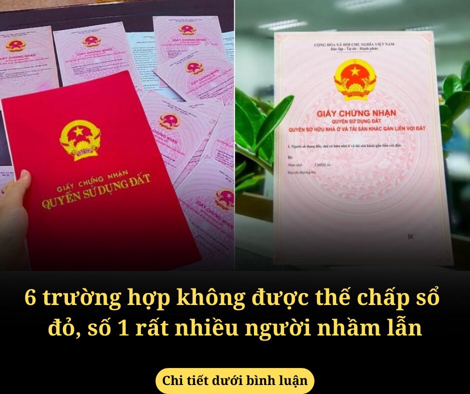 6 trường hợp không được thế chấp sổ đỏ, số 1 rất nhiều người nhầm lẫn