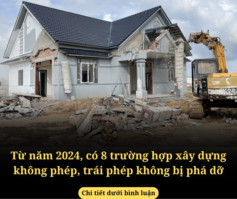 Từ năm 2024, có 8 trường hợp xây dựng không phép, trái phép không bị phá dỡ