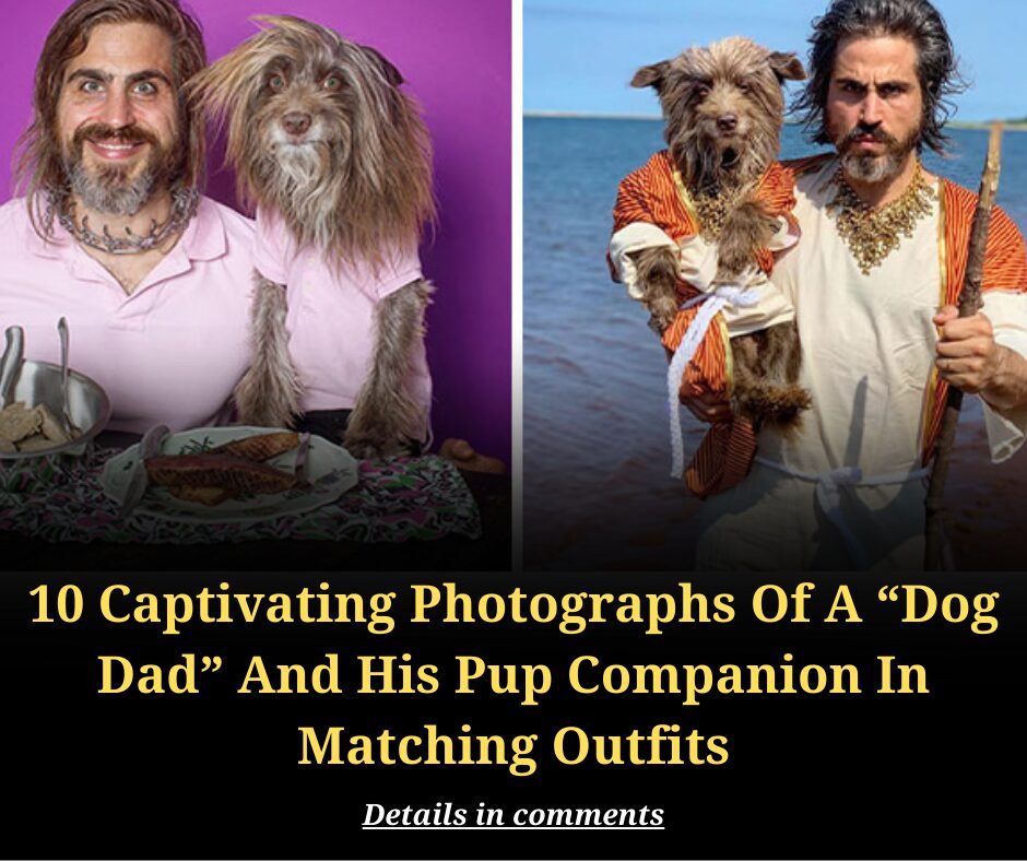 10 Captivating Photographs Of A “Dog Dad” And His Pup Companion In Matching Outfits