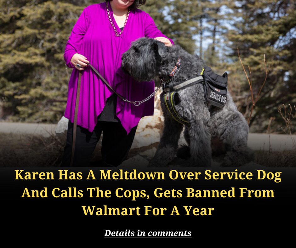 Karen Has A Meltdown Over Service Dog And Calls The Cops, Gets Banned From Walmart For A Year