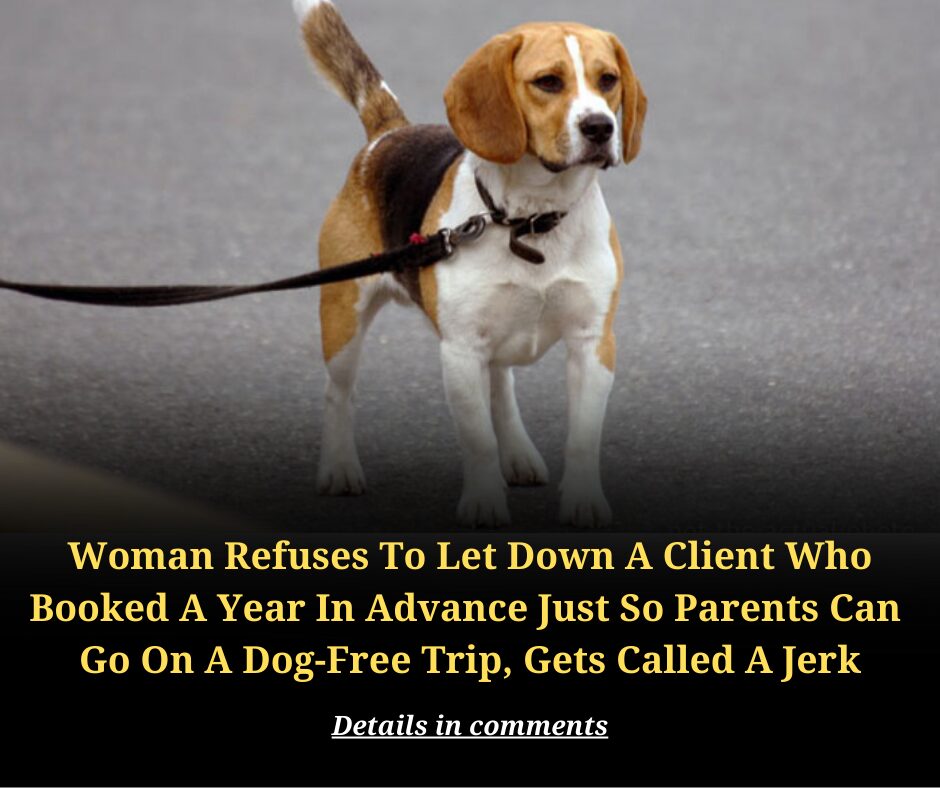 Woman Refuses To Let Down A Client Who Booked A Year In Advance Just So Parents Can Go On A Dog-Free Trip, Gets Called A Jerk