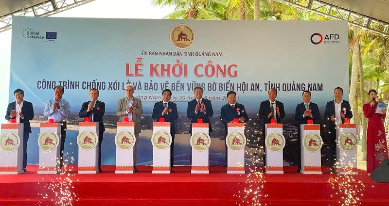 Quảng Nam khởi công dự án chống xói lở bờ biển Hội An hơn 982 tỷ đồng