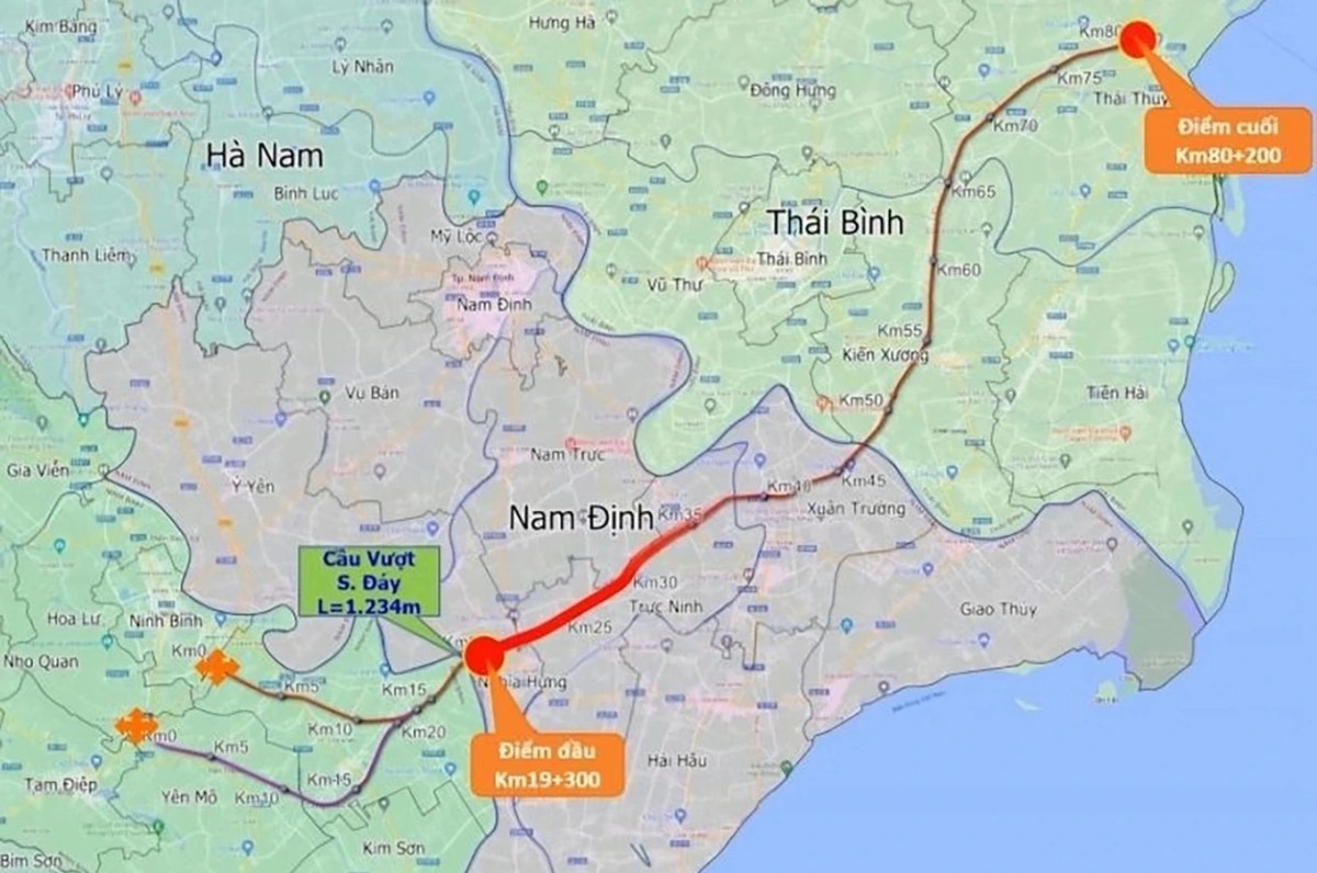 Bố trí vốn dự án Đầu tư xây dựng tuyến đường bộ cao tốc Ninh Bình-Hải Phòng, đoạn qua tỉnh Ninh Bình là 6.865 tỷ đồng