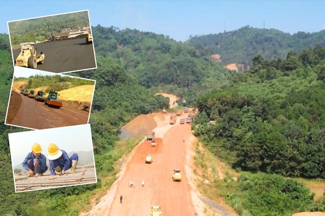 Rộn vang công trường cao tốc nghìn tỉ đầu tiên của Hà Giang