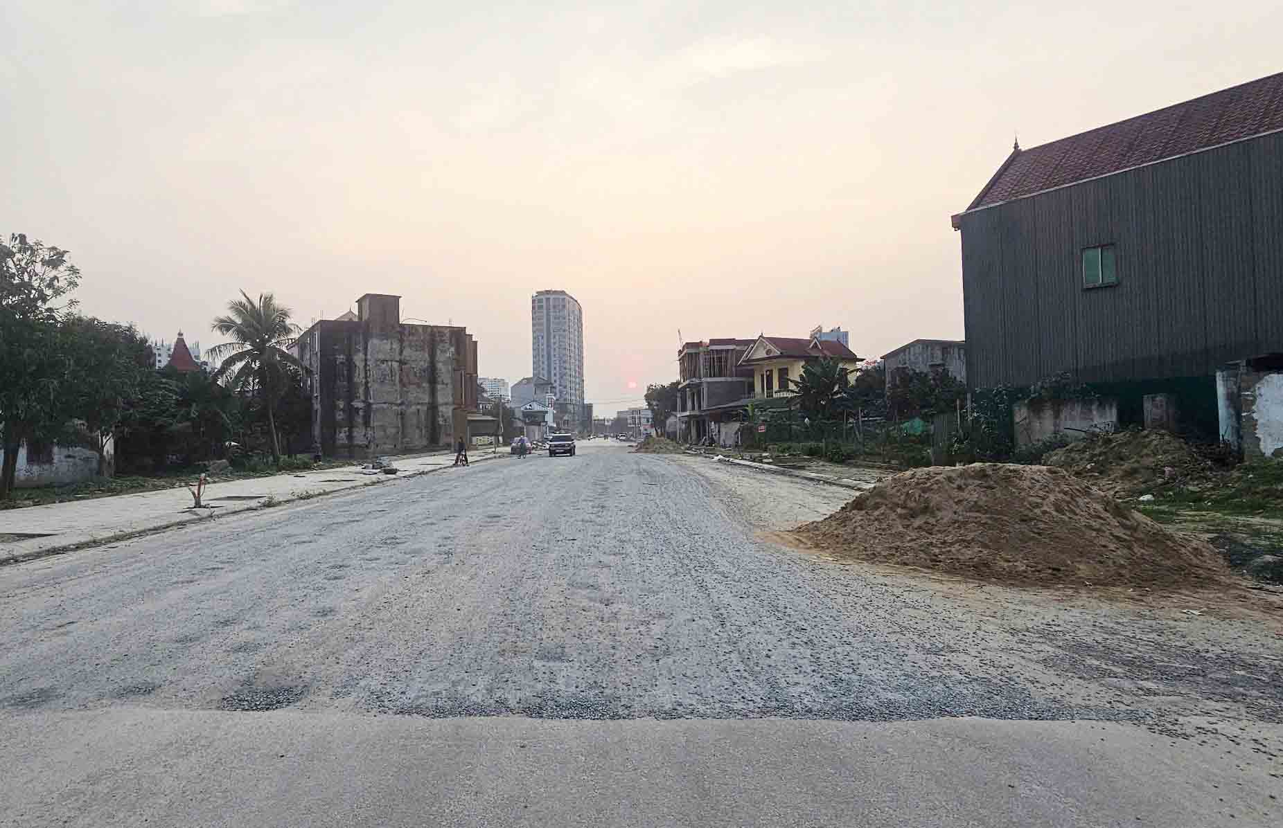 Dự án đường Lý Thường Kiệt ở thành phố Vinh bị cản trở thi công