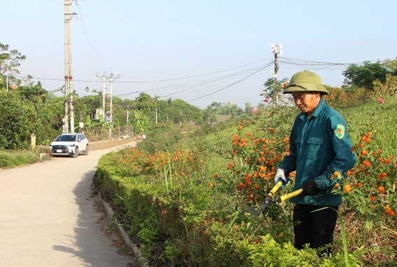 Đường hoa nông thôn mới đẹp tinh tươm ở Hà Nam, dân tha hồ chụp ảnh, quay phim