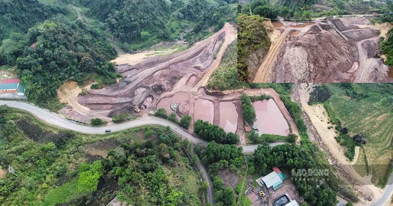 Đập bùn thải treo lơ lửng trên suối đầu nguồn ở Hà Giang