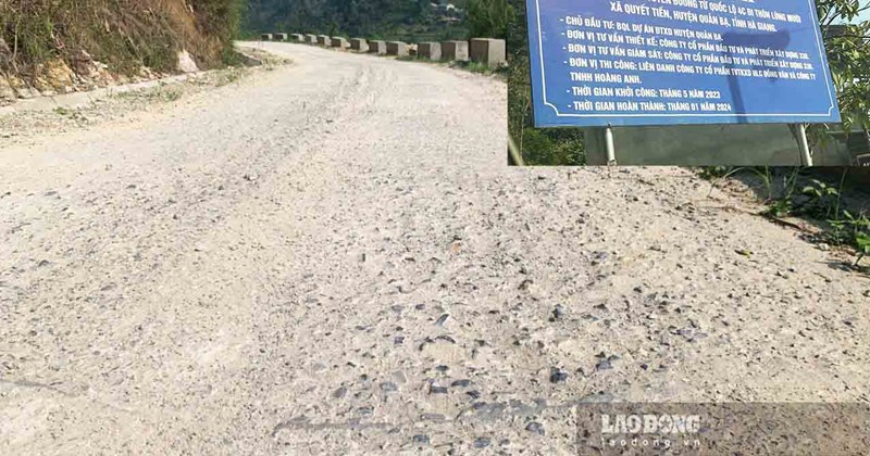 Hà Giang: Đường bê tông tiền tỉ hư hỏng sau hơn 1 năm sử dụng