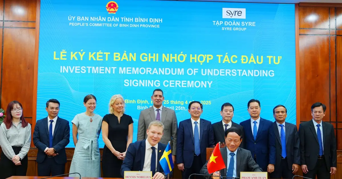 Bình Định cấp chứng nhận đầu tư dự án tái chế vải 1 tỉ USD của Thụy Điển