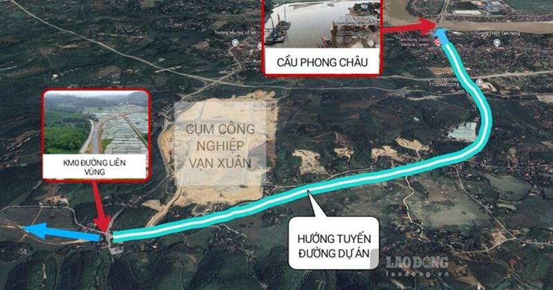 Phú Thọ: Tự Lập trúng gói thầu đường liên vùng kéo dài tới gần cầu Phong Châu