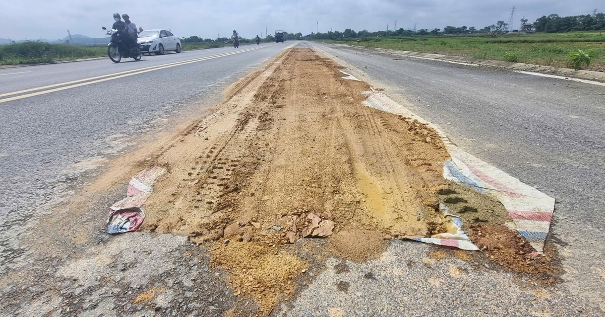 Tuyến đường 77 tỷ đồng chưa bàn giao đã hư hỏng, chắp vá